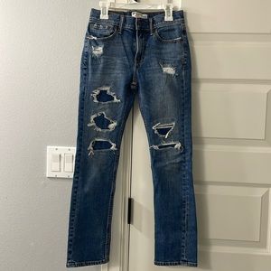 Abercrombie kids boys distressed skinny jeans 11/12